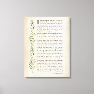 Toile IF, Poème inspiré de Rudyard Kipling