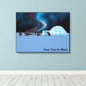 Toile Igloo et aurores boréales (Insitu (Plancher de Bois))