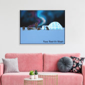 Toile Igloo et aurores boréales (Insitu(Salon))