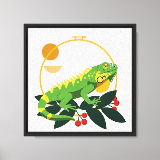 Toile Iguane vert (Recto)