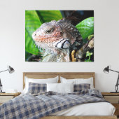 Toile Iguane vert dans la forêt tropicale (Insitu(Chambre))