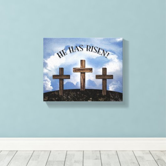 Toile Il A Risqué 3 Croix Robustes (Insitu (Plancher de Bois))