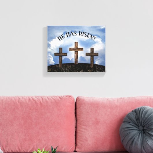 Toile Il A Risqué 3 Croix Robustes (Insitu(Salon))