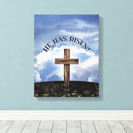 Toile Il Est Devenu Un Ciel De Croix Robuste (Insitu (Plancher de Bois))