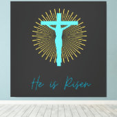 Toile Il est ressuscité Jésus (Insitu (Plancher de Bois))
