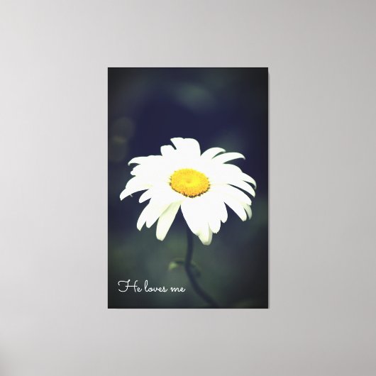 Toile Il M'Aime Daisy Canvas (Recto)