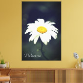 Toile Il M'Aime Daisy Canvas (Insitu(Salon))