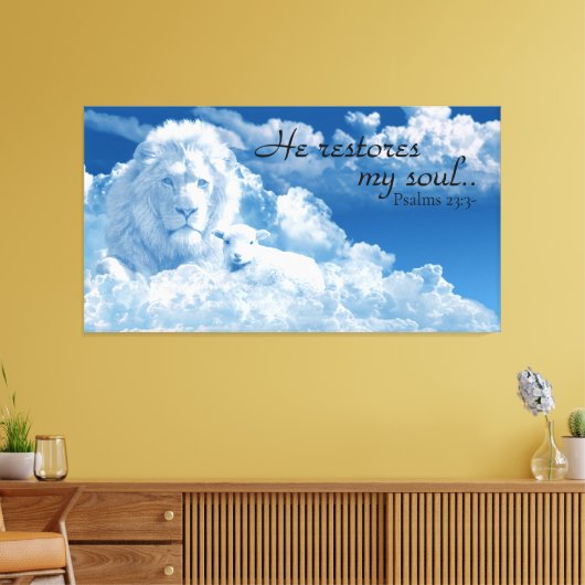 Toile Il restaure mon âme (Insitu(Salon))