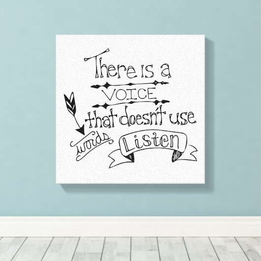 Toile Il y a une voix qui n'utilise pas de mots Écouter (Insitu (Plancher de Bois))