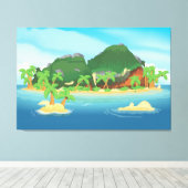 Toile Île au trésor tropical (Insitu (Plancher de Bois))