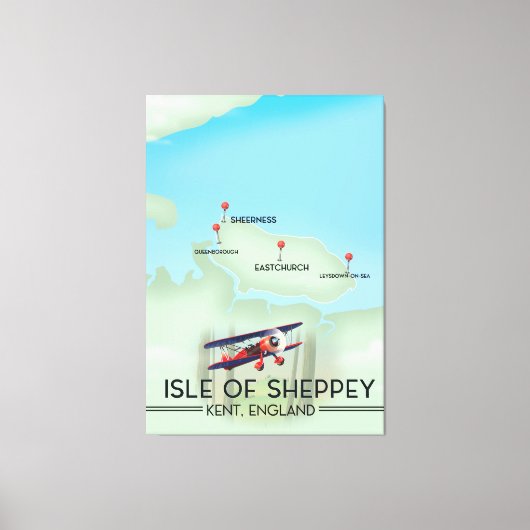 Toile île de Sheppey Kent Angleterre affiche de voyage (Recto)