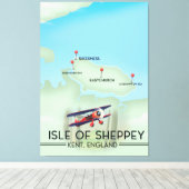 Toile île de Sheppey Kent Angleterre affiche de voyage (Insitu (Plancher de Bois))