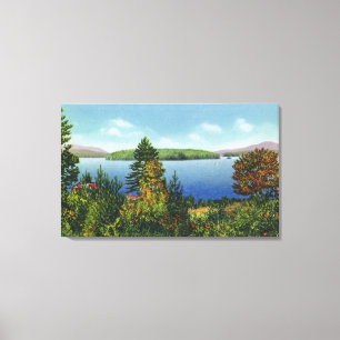 Toile Île d'Eagle et vue inférieure de lac Saranac