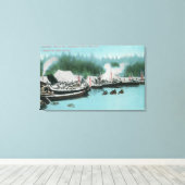 Toile Île Japonski - Potlatchers et autochtones de Sitka (Insitu (Plancher de Bois))