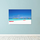 Toile Île Tropicale Avec Plage De Sable Avec Palmiers (Insitu (Plancher de Bois))