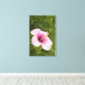 Toile Îles Cook, Atiu. Fleur d'Hibiscus. (Insitu (Plancher de Bois))
