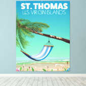 Toile Îles Vierges américaines St Thomas. (Insitu (Plancher de Bois))