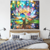 Toile Illuminated Blooming Lotus Flower (Insitu(Chambre))