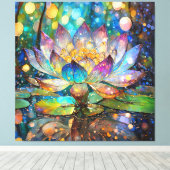 Toile Illuminated Blooming Lotus Flower (Insitu (Plancher de Bois))