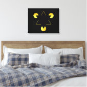 Toile illusion de l'étoile dorée (Insitu(Chambre))