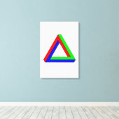 Toile illusion du triangle optique (Insitu (Plancher de Bois))