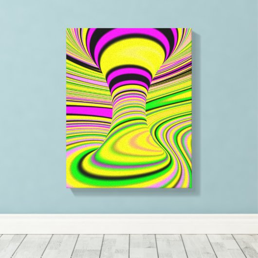 Toile illusion optique colorée (Insitu (Plancher de Bois))