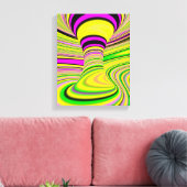 Toile illusion optique colorée (Insitu(Salon))