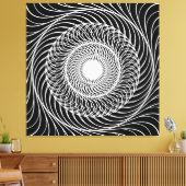 Toile Illusion optique noire et blanche (Insitu(Salon))