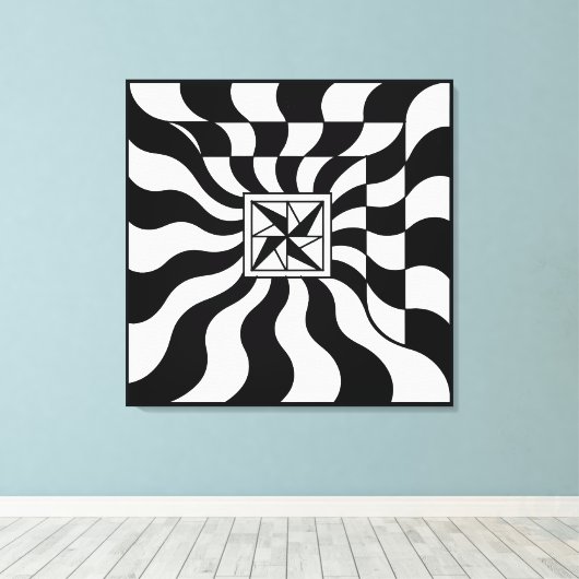 Toile Illusionary Square | Modern (Insitu (Plancher de Bois))