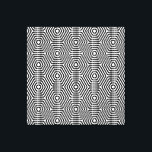Toile Illusions Art-Optique Noir & Blanc Simples Pop<br><div class="desc">Illusion d'optique motif pop art noir et blanc.</div>