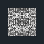 Toile Illusions Art-Optique Noir & Blanc Simples Pop<br><div class="desc">Illusion d'optique motif pop art noir et blanc.</div>
