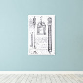 Toile Illustration annotée de Pendent, Diagonal (Insitu (Plancher de Bois))