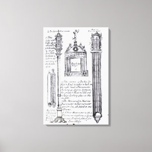 Toile Illustration annotée d'en suspens, diagonale