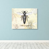 Toile Illustration Antique d'Insecte de Bourdon Reine Ab (Insitu (Plancher de Bois))