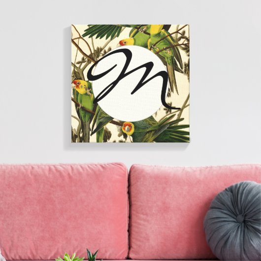 Toile Illustration Audubon Carolina Parrot Bird (Insitu(Salon))