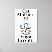 Toile Illustration Cat Mother Yoga Lover (Recto)