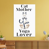 Toile Illustration Cat Mother Yoga Lover (Insitu(Salon))