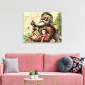 Toile Illustration classique de l'arbre du Père Noël joy (Insitu(Salon))