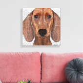 Toile Illustration Dachshund Plain (Insitu(Salon))