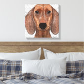 Toile Illustration Dachshund Plain (Insitu(Chambre))