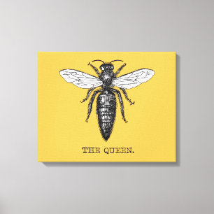 Toile Illustration d'antiquité de l'insecte de la reine