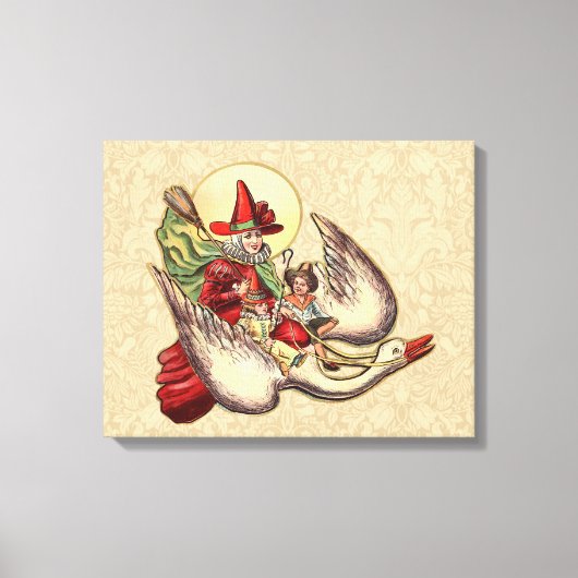 Toile Illustration d'antiquité de Mère Goose Child (Recto)