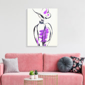 Toile Illustration d'aquarelle de mode de bouteille de p (Insitu(Salon))