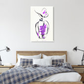 Toile Illustration d'aquarelle de mode de bouteille de p (Insitu(Chambre))