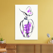 Toile Illustration d'aquarelle de mode de bouteille de p (Insitu(Salon))