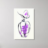 Toile Illustration d'aquarelle de mode de bouteille de p (Recto)