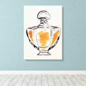 Toile Illustration d'aquarelle de mode de bouteille de p (Insitu (Plancher de Bois))