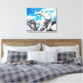 Toile Illustration d'astronautes américains dans l'espac (Insitu(Chambre))