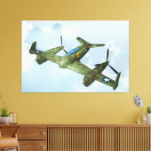 Toile Illustration d'aviation militaire de vol de warbir (Insitu(Salon))