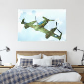 Toile Illustration d'aviation militaire de vol de warbir (Insitu(Chambre))